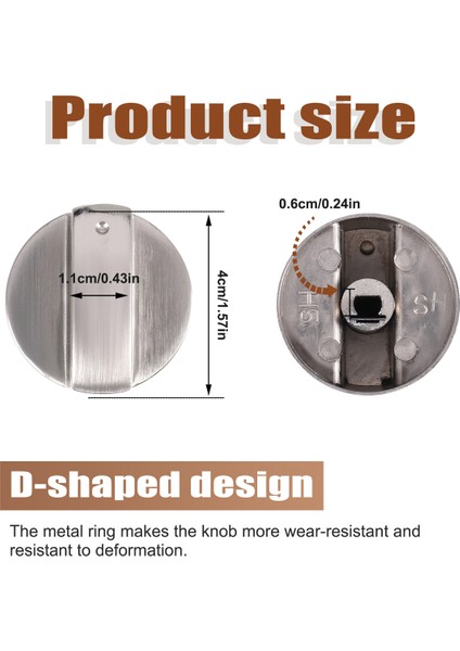 Adet Ocak Düğmesi, 6 mm Gazlı Ocak Düğmeleri, Ocak Yedek Metal Düğmeleri, Mutfak Aksesuarları, Gazlı Fırın Düğmeleri (Yurt Dışından) fırsatları