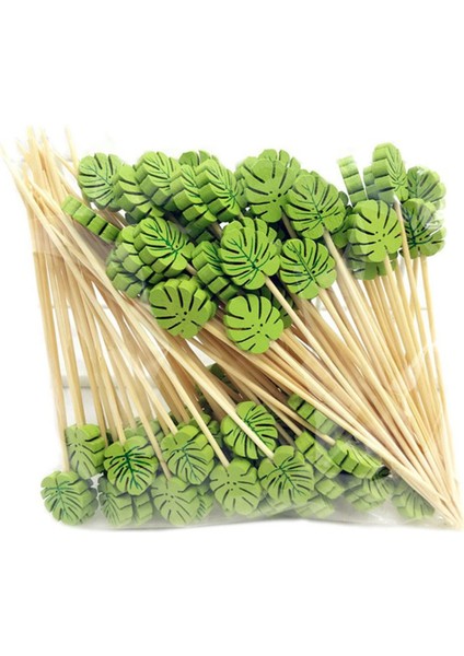 100 Adet Tek Kullanımlık Bambu Kürdanlar Gıda Meyve Kokteyli Kürdanları El Yapımı Kürdanlar Piknik Malzemeleri Dekorasyon A (Yurt Dışından)