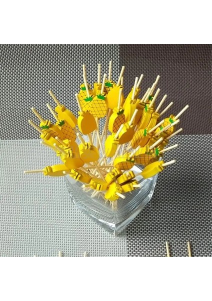 100 Adet Tek Kullanımlık Bambu Kürdanlar Gıda Meyve Kokteyli Kürdanları El Yapımı Kürdanlar Piknik Malzemeleri Dekorasyon A (Yurt Dışından) fiyatları