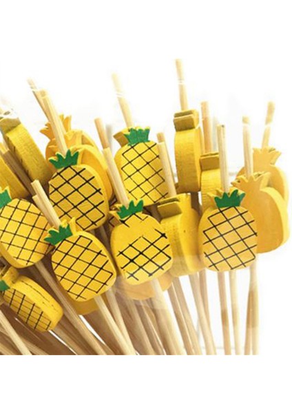 100 Adet Tek Kullanımlık Bambu Kürdanlar Gıda Meyve Kokteyli Kürdanları El Yapımı Kürdanlar Piknik Malzemeleri Dekorasyon A (Yurt Dışından) indirimleri