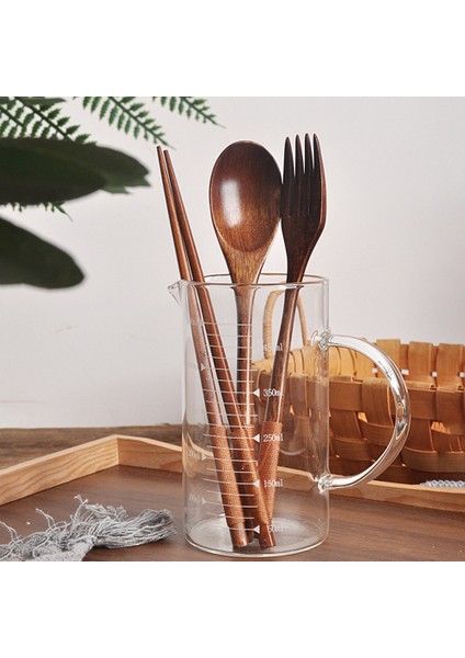 Ahşap Yemek Takımı, Ahşap Taşınabilir Set Kaşık Çatal Çubuk Sofra Takımı Yemek Takımı Haki Iplikli (Yurt Dışından) indirimleri