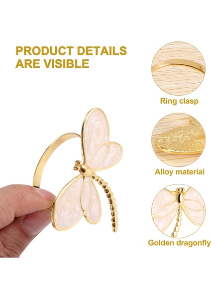 Parça Set, Altın Yusufçuk Peçete Halkası Peçetelik, Düğün Yemeği Masa Dekorasyonu Için Kullanılır (Yurt Dışından) indirimleri