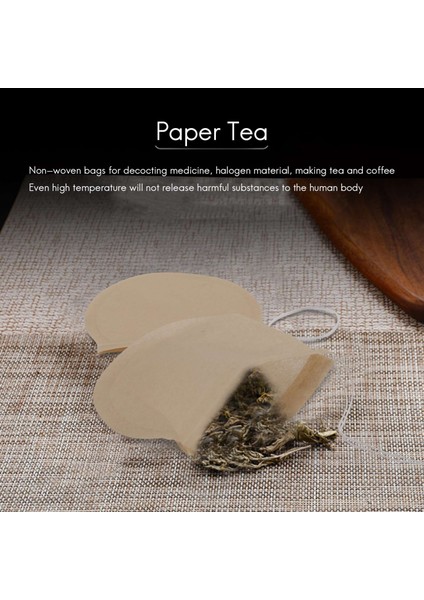 300 Adet Çay Filtre Poşeti, Tek Kullanımlık Çay Filtre Poşeti Kağıt Çay Demliği Bağcıklı Boş Çay Poşetleri Gevşek Çay ve Kahve Için (Yurt Dışından) indirimleri