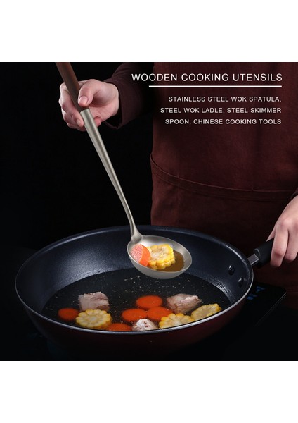 Wok Spatula ve Kepçe Alet Seti, Wok Için 17 Inç Spatula, Paslanmaz Çelik Wok Spatula (Yurt Dışından) fiyatları