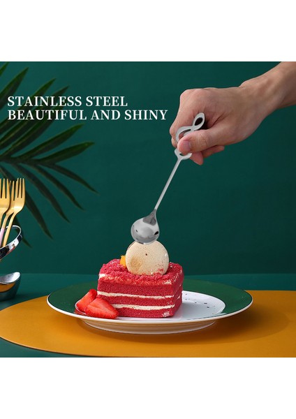 6'lı Paket Sevimli Çay Kaşığı Paslanmaz Çelik Müzik Notası Şekilli Kahve Kaşıkları Tatlı Kek Dondurma Şeker Kaşığı (Yurt Dışından) indirimleri