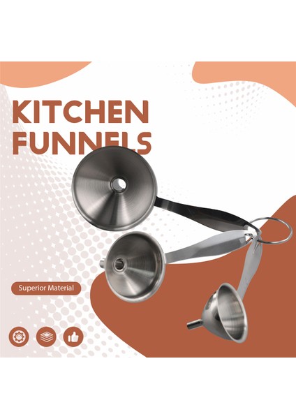 Şişeleri Doldurmak Için 3'ü 1 Arada Huni Paslanmaz Çelik Küçük Mutfak Huni Seti Esansiyel Yağları Sıvı Olarak Aktarmak Için (Yurt Dışından) fırsatları