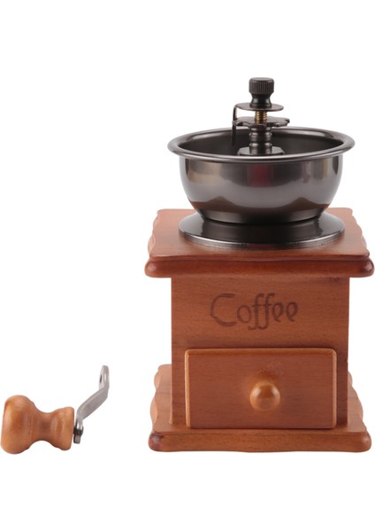 Kahve Çekirdeği Öğütücü Ahşap Manuel Kahve Öğütücü El Paslanmaz Çelik Retro Kahve Baharat Mini Çapak Değirmeni Seramik (Yurt Dışından) fırsatları