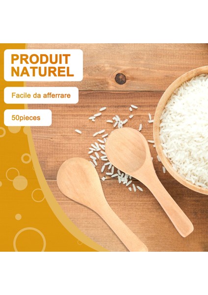 50 Adet Küçük Ahşap Kaşık, Mini Doğa Kaşıkları, Ahşap Bal Kaşığı, Yemeklik Sos Kaşıkları, Mutfak Için (Açık Kahverengi) (Yurt Dışından) fırsatları