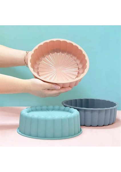 3 Parçalı Silikon Kek Kalıbı Çok Işlevli Yuvarlak Yüksek Sıcaklığa Dayanıklı Kendin Yap Pişirme Kalıbı (Yurt Dışından) indirimleri