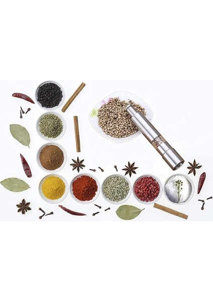 Tek Elle Kullanım Için Başparmak Düğmeli Tuz Öğütücü ve Karabiber Değirmeni Seti, Karabiber, Deniz Tuzu ve Baharatlar Için (Yurt Dışından) fiyatları