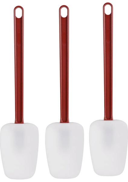 3'lü Paket Silikon Spatula Isıya Dayanıklı, 10 Inçlik Silikon Spatula, Kauçuk Kazıyıcı Spatula, Mutfak Kullanımı (Yurt Dışından)