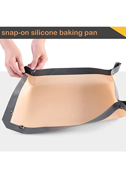 Tokalı 2 Parça Silikon Elyaf Pişirme Matı, Sızdırmaz ve Yapışmaz, Köşeleri Birleştirilerek Sızdırmaz Fırın Tepsisi Oluşturur (Yurt Dışından) fiyatları