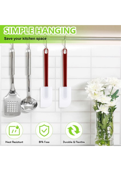 Adet Silikon Kauçuk Spatula, Isıya Dayanıklı, Yapışmaz Ağır Hizmet Tipi Kazıyıcı Mutfak Pişirme, Kızartma, Yayma, Pişirme Için (Yurt Dışından) fiyatları