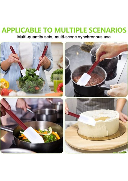 Adet Silikon Kauçuk Spatula, Isıya Dayanıklı, Yapışmaz Ağır Hizmet Tipi Kazıyıcı Mutfak Pişirme, Kızartma, Yayma, Pişirme Için (Yurt Dışından) indirimleri