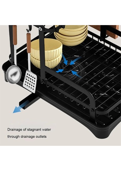 Bulaşık Kase Süzgeç Saklama Rafı Mutfak Bulaşık Kurutma Rafı Süzgeç Sepetli Tezgah Üstü Yemek Takımı Düzenleyici Süzgeç Tahtası (Yurt Dışından) fırsatları