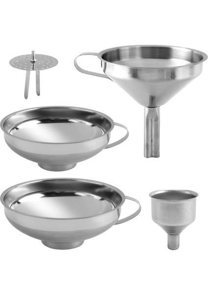4'lü Paslanmaz Çelik Mutfak Hunisi, Sıvı Aktarımı Için Cam Şişe ve Baharat Kavanozu Için Uygundur (Yurt Dışından) modelleri