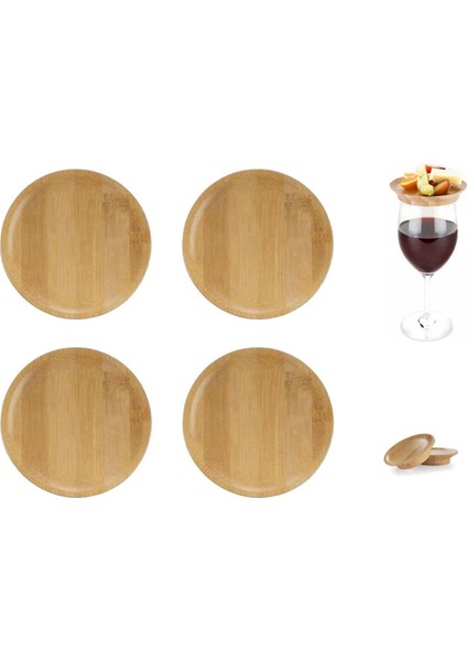 4'lü Şarap Kadehi Üstü Bardak Altlığı Seti, 4 Inç Şarap Kadehi Şarküteri Üstü Bardak Altlığı Bambu Şarap Kadehi Üstü Bardak Altlıkları (Yurt Dışından) indirimleri