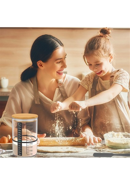 Ahşap Kapaklı Ekşi Maya Başlangıç Kavanozu Geniş Ağızlı Cam Ekşi Maya Başlangıç Kavanozu Ekmek Pişirmek Için (Yurt Dışından) fiyatları