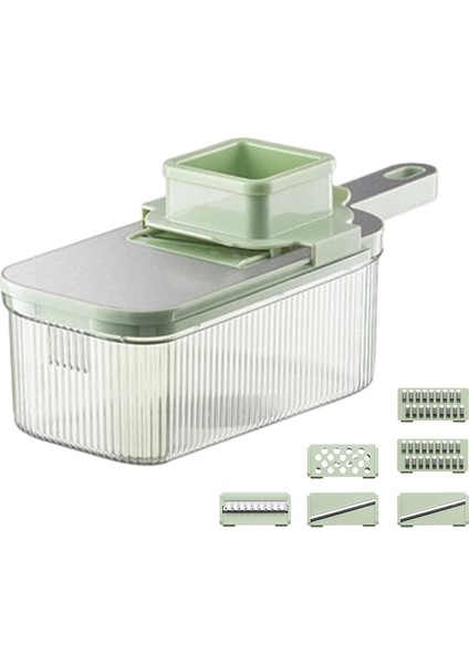 Sebze Doğrayıcı, Şeffaf Kaplı Rende, Çok Fonksiyonlu Manuel Rende, Çıkarılabilir Mutfak Dilimleme Aleti B (Yurt Dışından)