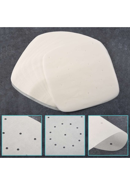 200 Adet 8 Inçlik Fritöz Astarı Delikli Pişirme Kağıdı Fırın Buharlı Pişirici Yapışmaz Buhar Kağıdı (Yurt Dışından) indirimleri