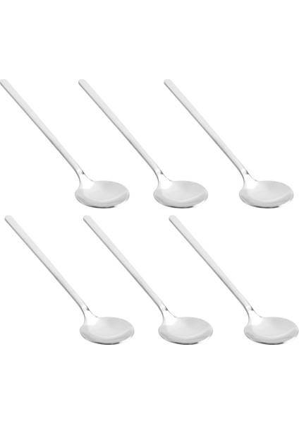 Paslanmaz Çelik 6 Adet Espresso Kaşıkları Çay Kaşıkları Kahve Şeker Tatlı Kek Dondurma Çorba Antipasto (Gümüş) (Yurt Dışından) fiyatları