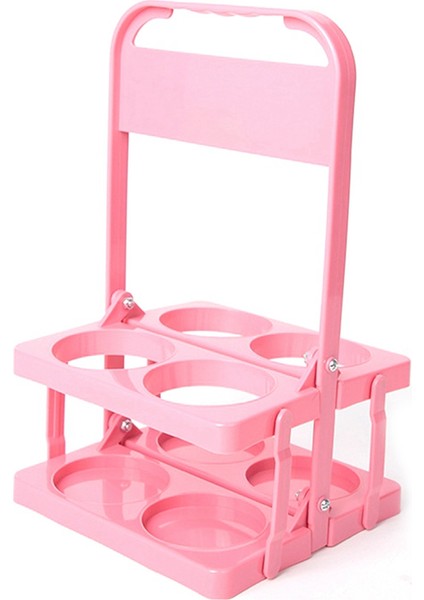 Delikli Katlanabilir Plastik Içecek Taşıyıcı, Saplı Yeniden Kullanılabilir Içecek Tutucu Taşınabilir Içecek Tutucu Pembe (Yurt Dışından)