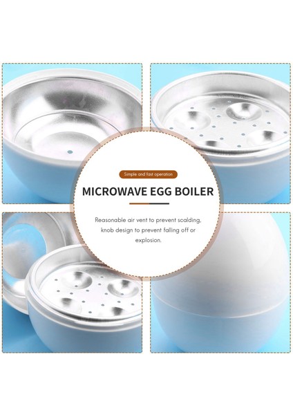 Yumurta Kabuğu - Mikrodalga Yumurta Haşlama Makinesi Yumurta Buharlayıcı Yumurtaları Mükemmel Şekilde Pişirir ve Kabuğu Ayırır (Yurt Dışından) fırsatları