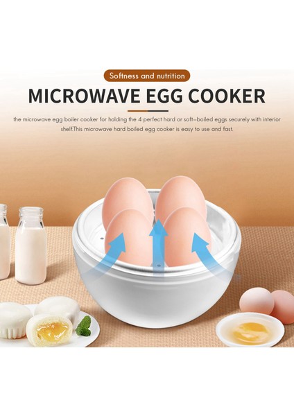 Yumurta Kabuğu - Mikrodalga Yumurta Haşlama Makinesi Yumurta Buharlayıcı Yumurtaları Mükemmel Şekilde Pişirir ve Kabuğu Ayırır (Yurt Dışından) indirimleri