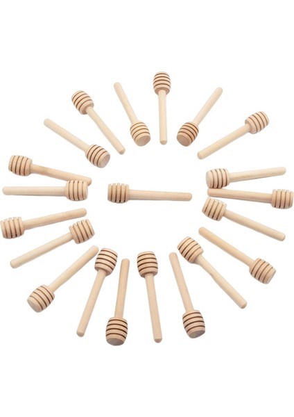 25 Adet Uzun Saplı Ahşap Bal Kaşıkları Karıştırma Çubukları Bal Süzgeci Kavanoz Kahve Süt Çay Malzemeleri Mutfak Aletleri (Yurt Dışından)