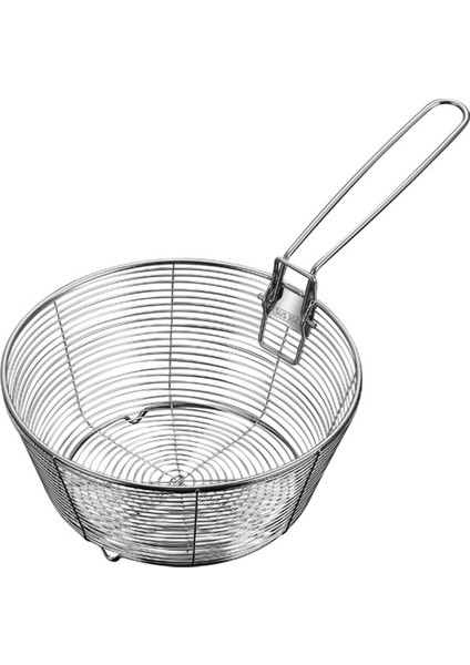 Süzgeç Sepeti Ince Örgülü Yapışmaz Taban Katlanabilir Saplı Haşlanmaya Karşı Dayanıklı Isıya Dayanıklı Paslanmaz Mutfak 22 cm (Yurt Dışından)