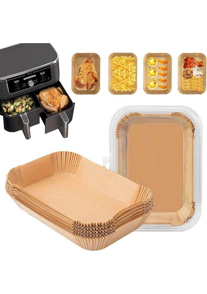 Hava Fritözü Astarı Için Dikdörtgen Özel Kağıt, Çift Tava Yağ Emici Pişirme Kağıdı, Yağ Geçirmez Barbekü Tabağı, Pişirme Aracı (Yurt Dışından) fırsatları