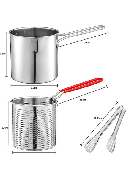 Süzgeç Sepetli Derin Kızartma Tenceresi, Maşa, Paslanmaz Çelik Japon Tempura Kızartma Tenceresi, Patates Kızartması, Tavuk (Yurt Dışından) fırsatları