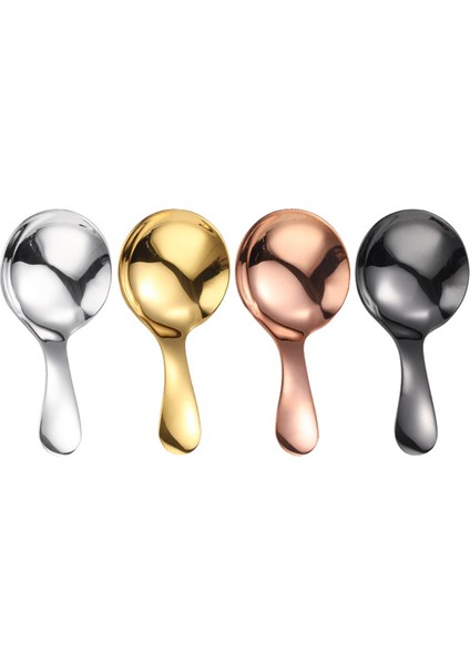Kutular Için Küçük Kaşıklar, Tuz Şeker Baharatlar Kahve Çay Tatlılar Için Toplam 4 Adet Kısa Saplı Kaşık (Yurt Dışından)