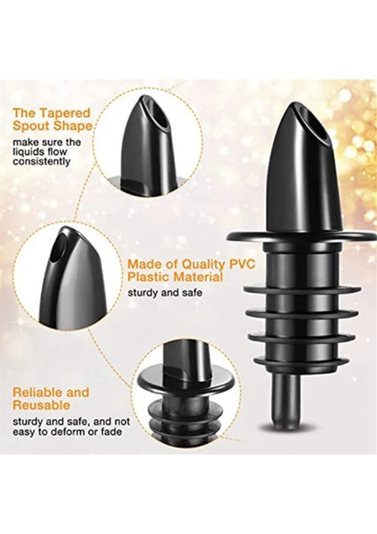 Içki Şişesi Dökücüler Akış Dökücüler Plastik Ağızlıklar Barlar, Kulüpler, Publar, Restoranlar ve Kahve Dükkanları Için Siyah Şişe Dökücüler (Yurt Dışından) fiyatları