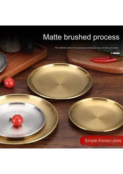 Paslanmaz Çelik Yuvarlak Tabak Kamp Yemekleri Paslanmaz Istiflenebilir Yemek Servis Tabağı 17 cm (Yurt Dışından) indirimleri