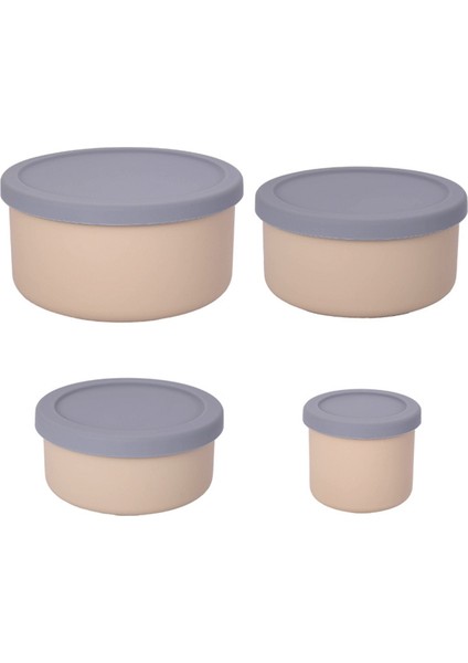 Kapaklı Silikon Gıda Saklama Kapları Sızdırmaz Yerden Tasarruf Sağlayan Yeniden Kullanılabilir Yemek Hazırlama Kapları Mutfak Için (Yurt Dışından)