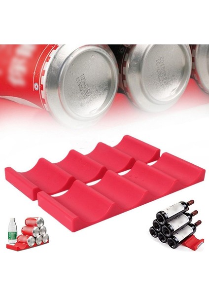 Adet Silikon Buzdolabı Bira Şarap Şişesi Raf Tutucu Mat Istifleme Düzenleme Aracı Mutfak Buzdolabı Düzenleyici-Mavi (Yurt Dışından) modelleri