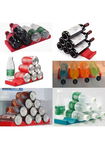 Adet Silikon Buzdolabı Bira Şarap Şişesi Raf Tutucu Mat Istifleme Düzenleme Aracı Mutfak Buzdolabı Düzenleyici-Mavi (Yurt Dışından) indirimleri