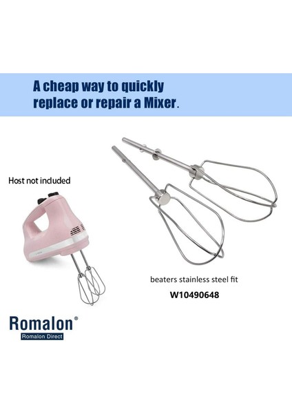 W10490648 Kitchenaid Mikser Yardımcısı Için El Mikseri Turbo Çırpıcılar Çorba, Smoothie, Milkshake, Yumurta Beyazı Karıştırma, 2 Adet (Yurt Dışından) modelleri