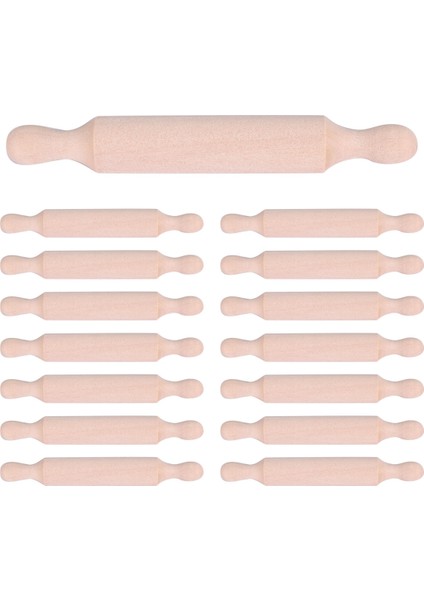 15 Adet Ahşap Mini Oklava 6 Inç Uzunluğunda Mutfak Pişirme Oklavası Çocuklar Için Küçük Ahşap Hamur Merdanesi Fondan (Yurt Dışından)