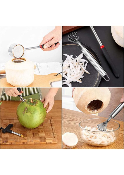 Genç Hindistan Cevizi Için 5'li Hindistan Cevizi Açacağı Seti Paslanmaz Çelik Hindistan Cevizi Açacağı Seti Coco Jack Açacağı Seti (Yurt Dışından) fiyatları