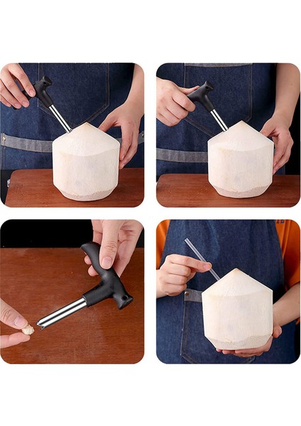 Genç Hindistan Cevizi Için 5'li Hindistan Cevizi Açacağı Seti Paslanmaz Çelik Hindistan Cevizi Açacağı Seti Coco Jack Açacağı Seti (Yurt Dışından) modelleri