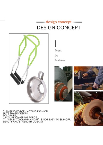 Geniş Ağızlı ve Normal Kavanozlar Için 2 Adet Paslanmaz Çelik Konserve Kavanozu Kaldırma Maşası ve Konserve Hunisi, Kolay Temizlenir (Yurt Dışından) indirimleri