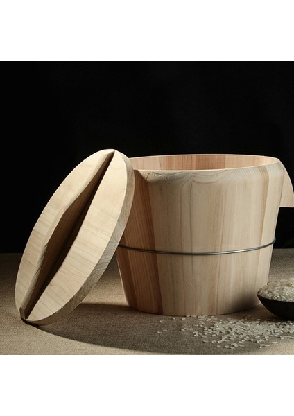 Mutfak Aleti Taşınabilir Doğal Ahşap Buharda Pişirilen Pirinç Kovası Kapaklı Buharda Pişirilmiş Pirinç Fıçısı Kantin Restoran Buharlı Pişirici (Yurt Dışından) fırsatları