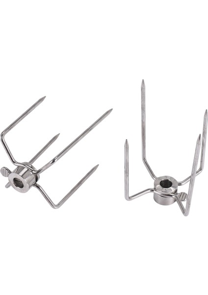 2 Adet Barbekü Çevirme Et Çatalı Kelepçesi Izgara Et Kürdanı Paslanmaz Çelik Barbekü Şişi (Yurt Dışından) modelleri