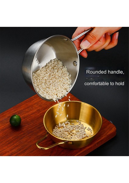 Saplı Yuvarlak Pirinç Şarap Kasesi Paslanmaz Çelik Ev Yemek Sos Kaseleri Sofra Takımları Yemek Takımları Mutfak Eşyaları (Yurt Dışından) indirimleri