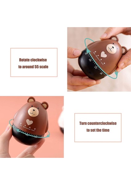 Mutfak Zamanlayıcısı Yumurta Zamanlayıcısı Geri Sayım Zamanlayıcısı Mekanik Hayvan Aile Zamanlayıcısı 55 Dakika, Yemek Pişirme, Spor, Öğrenme Vb. Için, Kahverengi (Yurt Dışından) modelleri