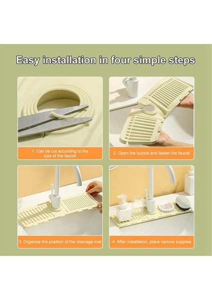 Tahliye Matı Mutfak Musluk Matı Lavabo Sıçramaya Dayanıklı Kaymaz Mat Kesilebilir Tahliye Matı Havuz Saklama Matı Gri (Yurt Dışından) fiyatları