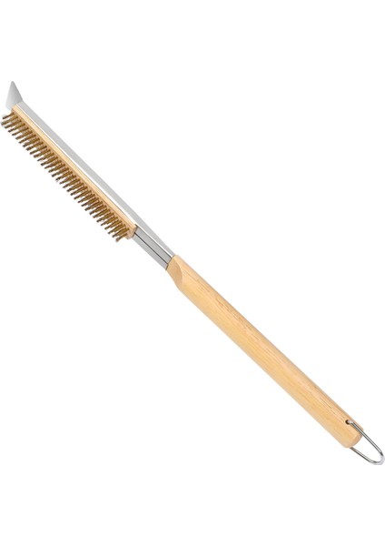 Barbekü Izgara Temizliği Için Kazıyıcılı 21 Inç Pizza Fırın Fırçası, Bakır Tel Pizza Taşı Temizleme Fırçası (Yurt Dışından)