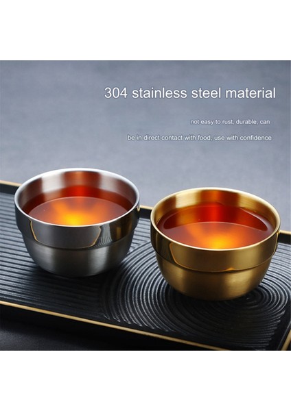45 ml Paslanmaz Çelik Sake Bardağı Çift Katmanlı Mini Beyaz Şarap Bardağı Çay Su Bardakları Endüstriyel Stil Mutfak Içecek Eşyaları (Yurt Dışından) fırsatları